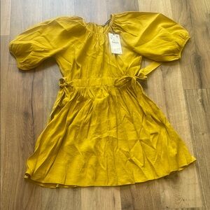 Zara Mustard Yellow Casual Dress